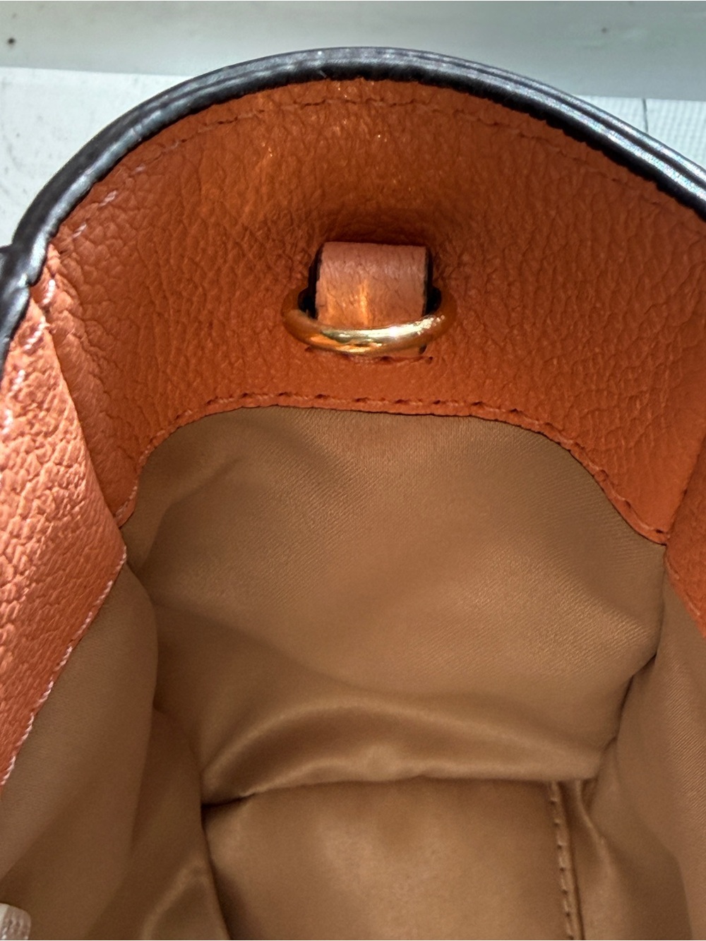 Henri Bendel Marquis Micro Mini Ring Top Bucket Bag Coral Pink Leather - Picture 8 of 15
